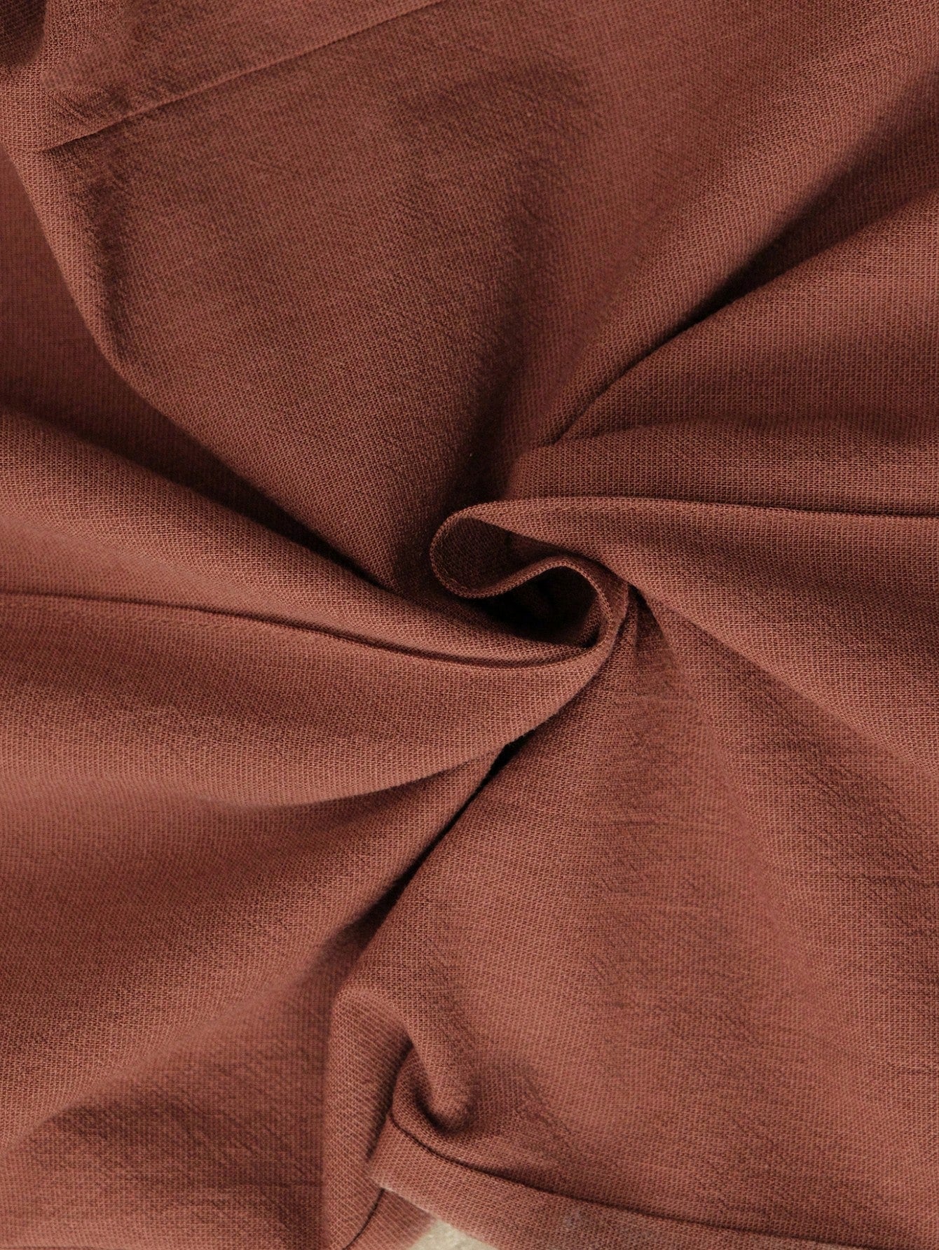 High-Waist Rosewood Wide-Leg Trousers